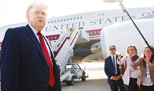 ABD Başkanı Donald Trump'ın uçağı Ankara Esenboğa Havalimanı'na iniş yaptı