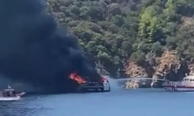 Fethiye’de Gezi Teknesinde Korku Dolu Anlar