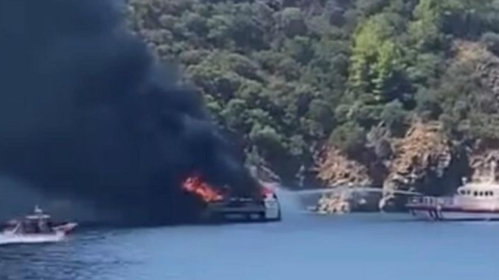 Fethiye’de Gezi Teknesinde Korku Dolu Anlar