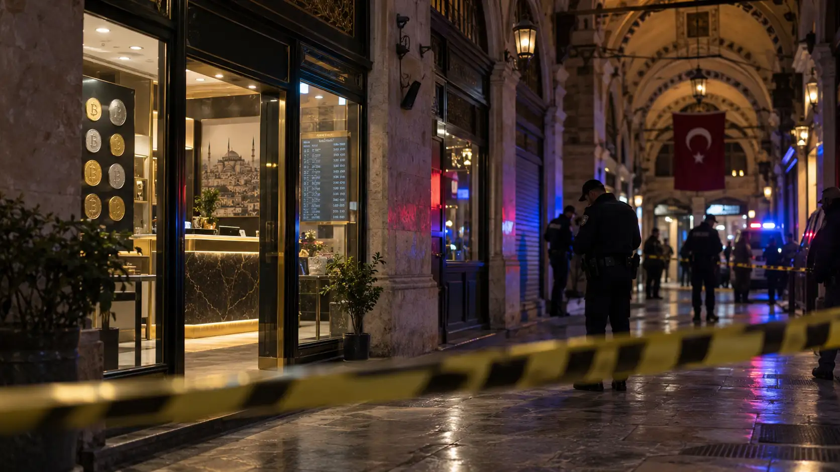 Fatih’teki döviz bürosunda yaşanan silahlı kavga sonrası polis incelemesi